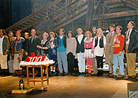A padlás szereplői a 300. előadáson - 1995. október 17.